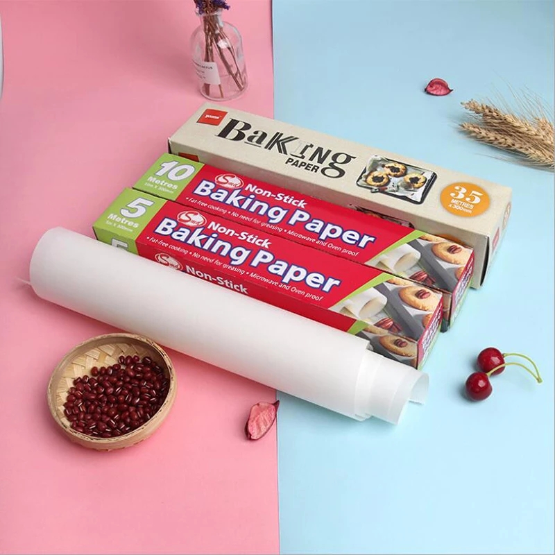 5M Baking Paper Parchment Paper Rectangle Baking Sheets for Bakery BBQ  Party,Oven Mitts 