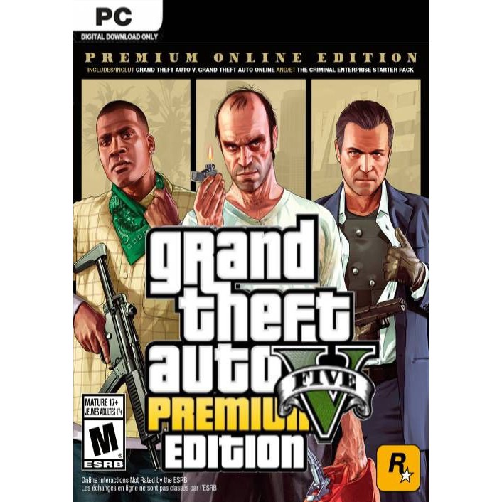 ORIGINAL ONLINE GAME Grand Theft Auto V 5 (GTA 5): Premium Online.