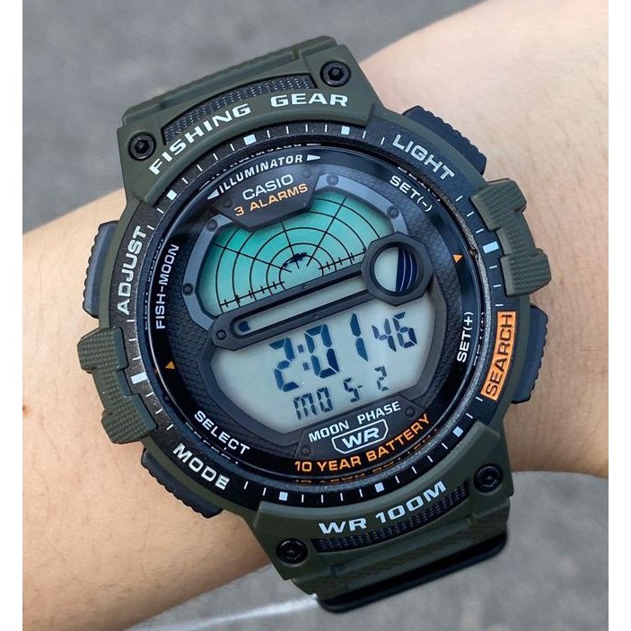 Casio Fishing Gear Review (WS-1200h) - So Many Functions for $21! 