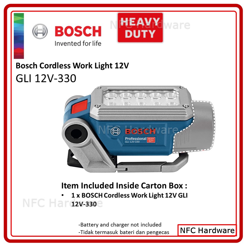 Bosch Cordless Work Light 12V GLI 12V 330 Shopee Malaysia