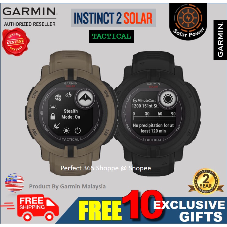 Garmin Instinct 2 Solar Tactical Rugged GPS Smartwatch