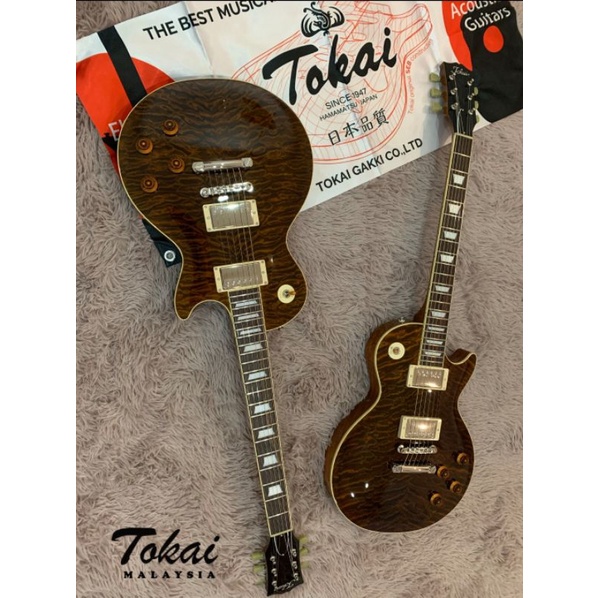 Tokai Love Rock LS142Q OAK finish - Bookmatched Quilted maple top