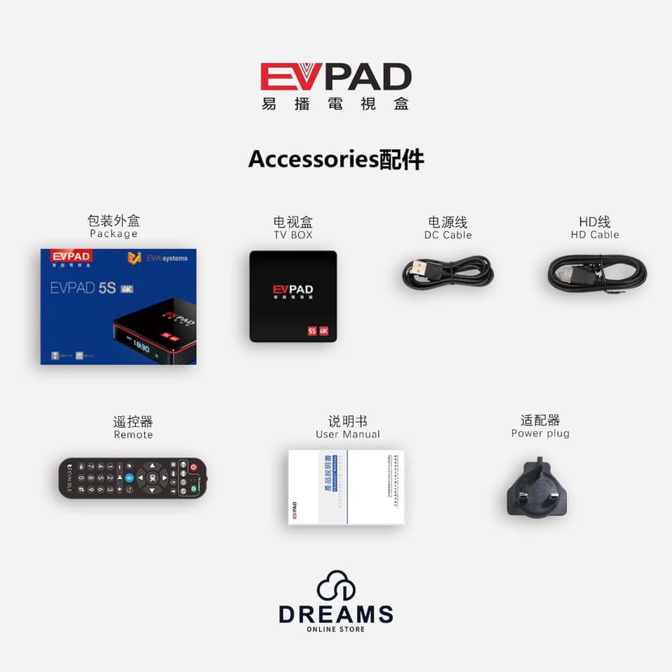 DREAMS EVPAD 5S TV BOX | Shopee Malaysia