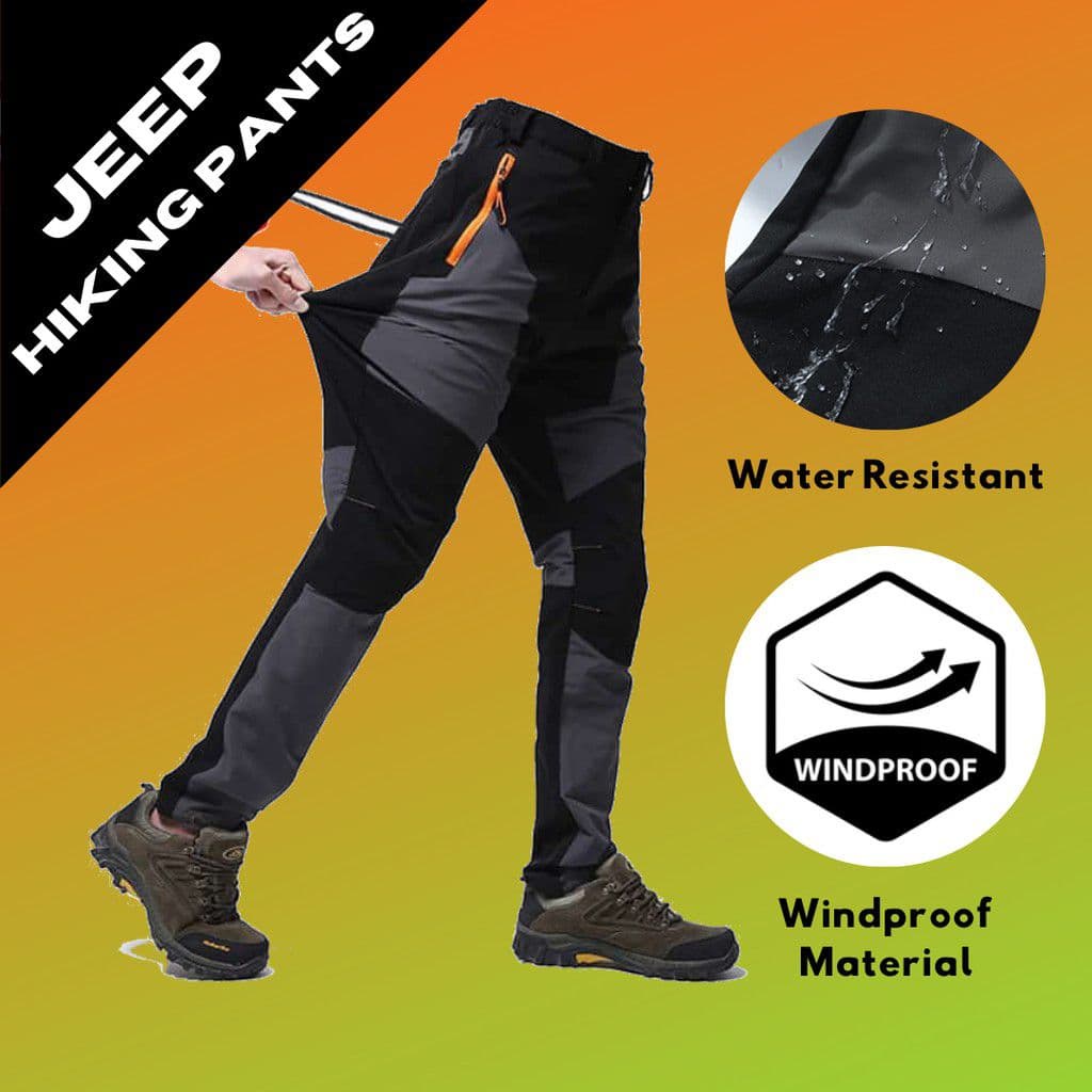 Hiking pants water clearance resistant