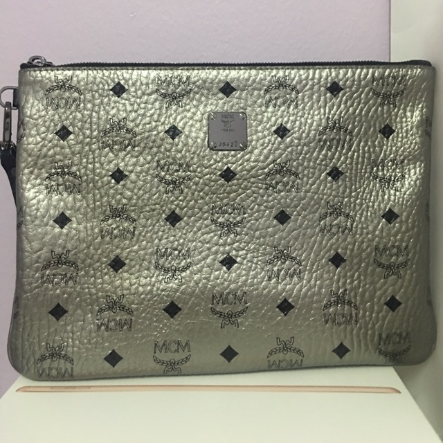 Mcm silver online bag