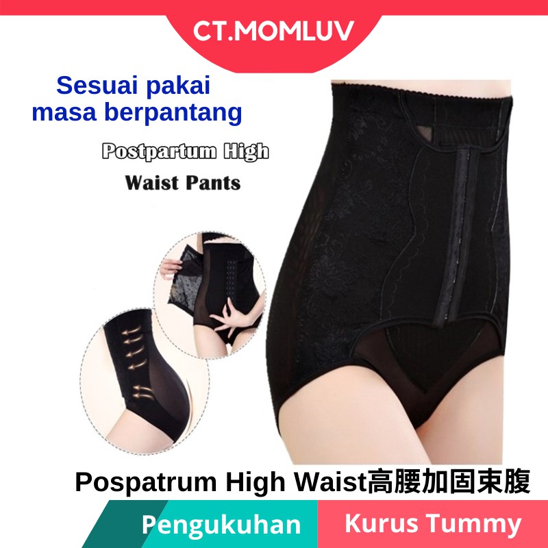 Berpantang Girdle Bengkung perut Womens Postpartum High Waist Body