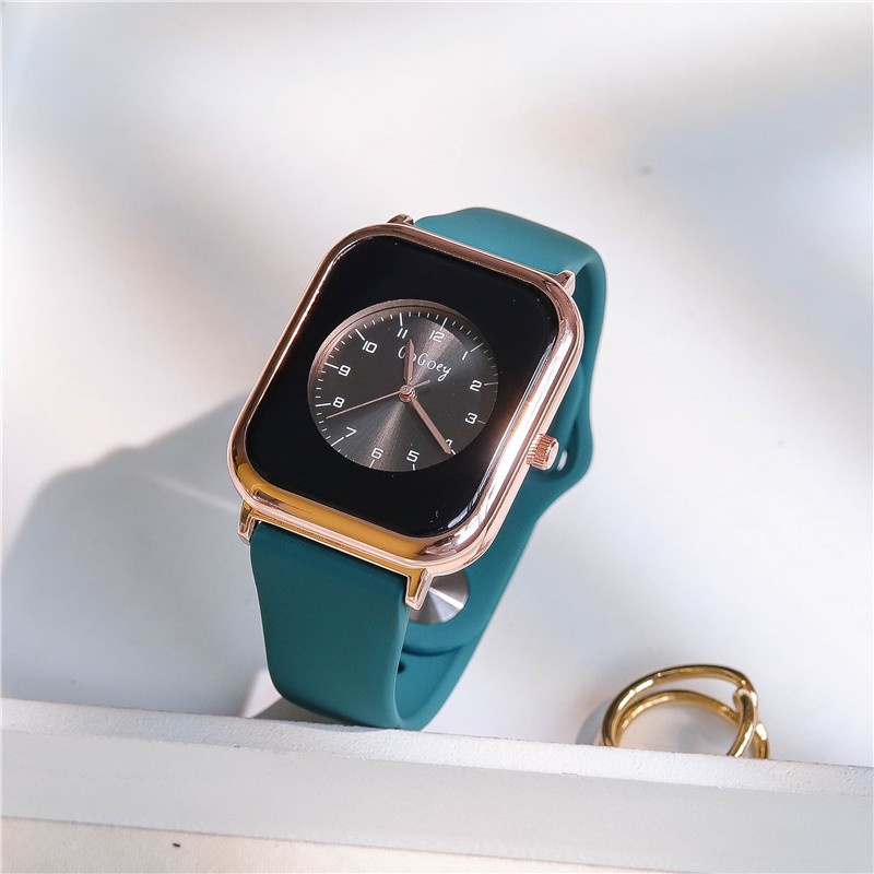 Gogoey Ladies Luxury Square Silicone Watch Shopee Malaysia