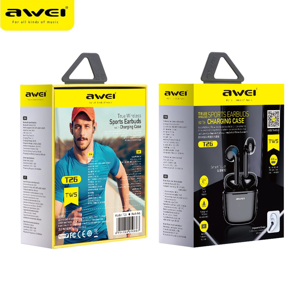 Awei true cheap wireless sports earbuds