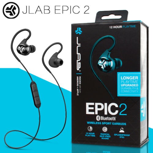 NEW JLab Audio Epic2 Bluetooth 4.0 Wireless Sport Earphone