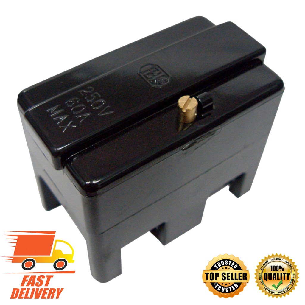 PLK 60A Cut Out Unit Without Fuse (Black)