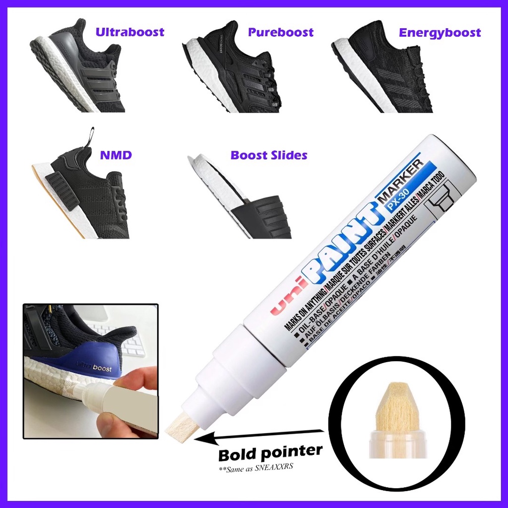 Sneaker Midsole Whitening Pen Adidas Boost Midsole Pen WHITE Pen Pemutih Tapak Kasut Shopee Malaysia