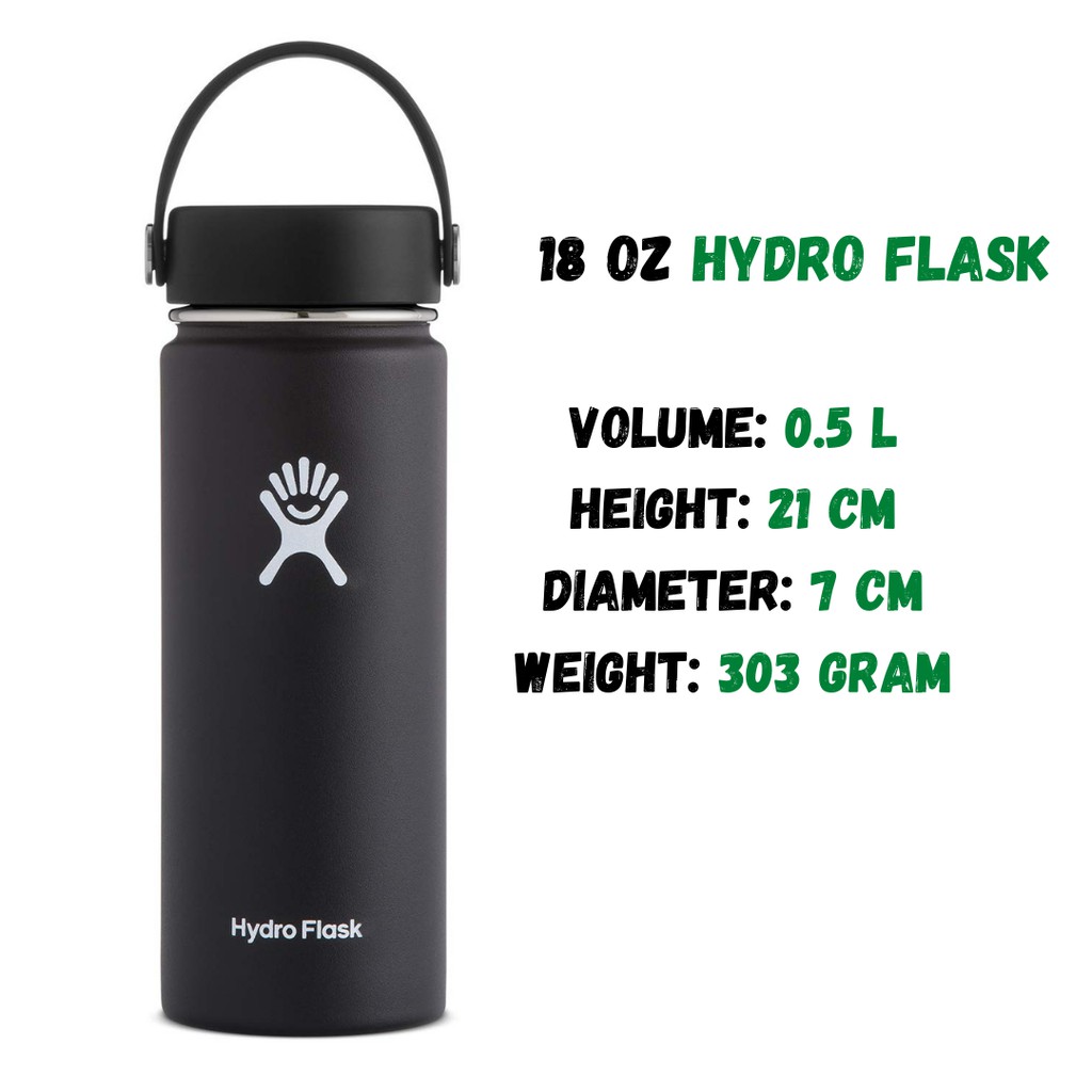 Black hydro flask 18 hot sale oz