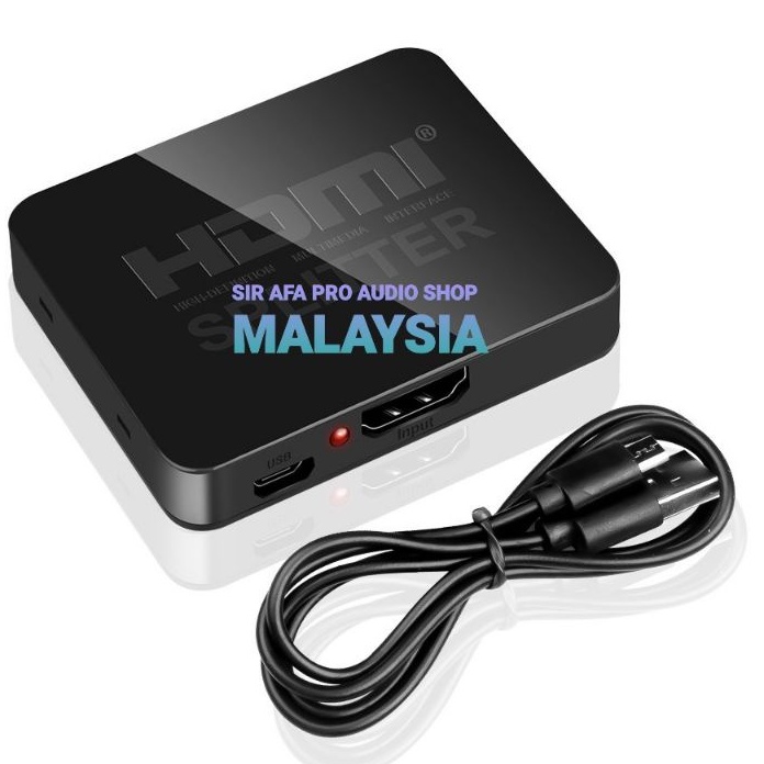 HDMI Splitter Full HD 4K 3D 1 in 2 out 1080p Video 1X2 Split