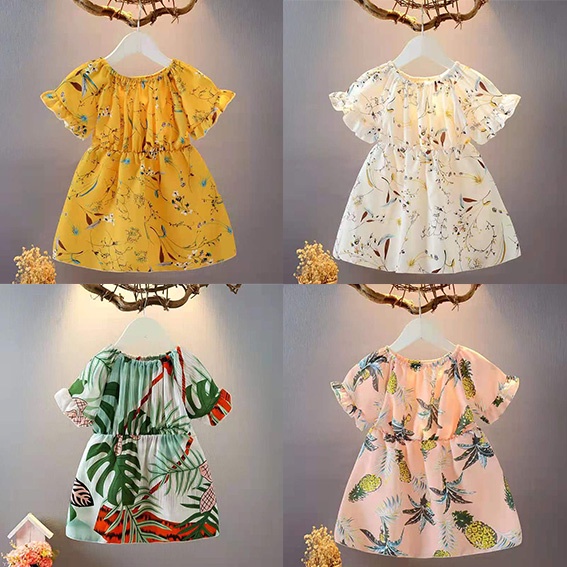 Little girl hot sale chiffon dresses