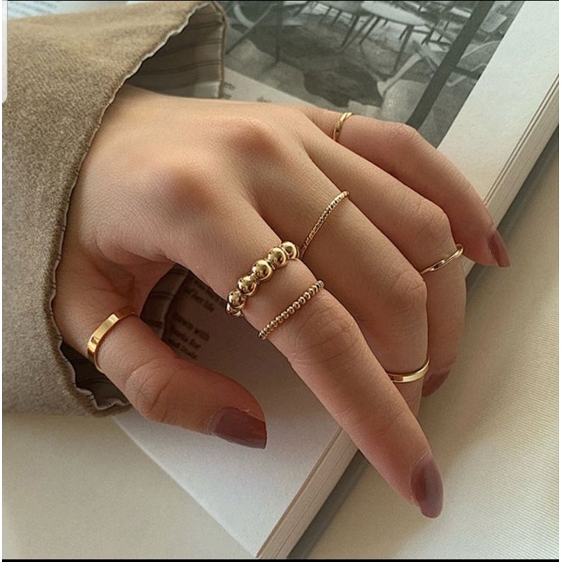 Ready Stock Korean Set Metal Ring Korean Fashion Ring