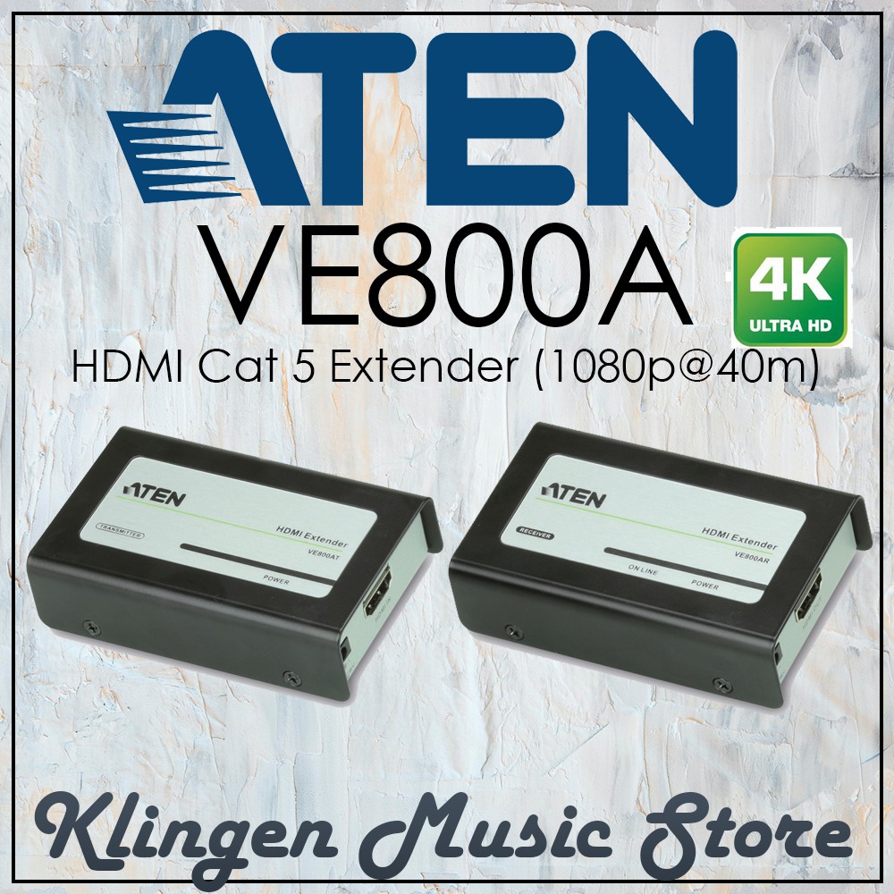 ATEN AUTHORIZED DEALER ATEN VE800A VE 800A HDMI CAT 5 EXTENDER 1080P 40M Shopee Malaysia