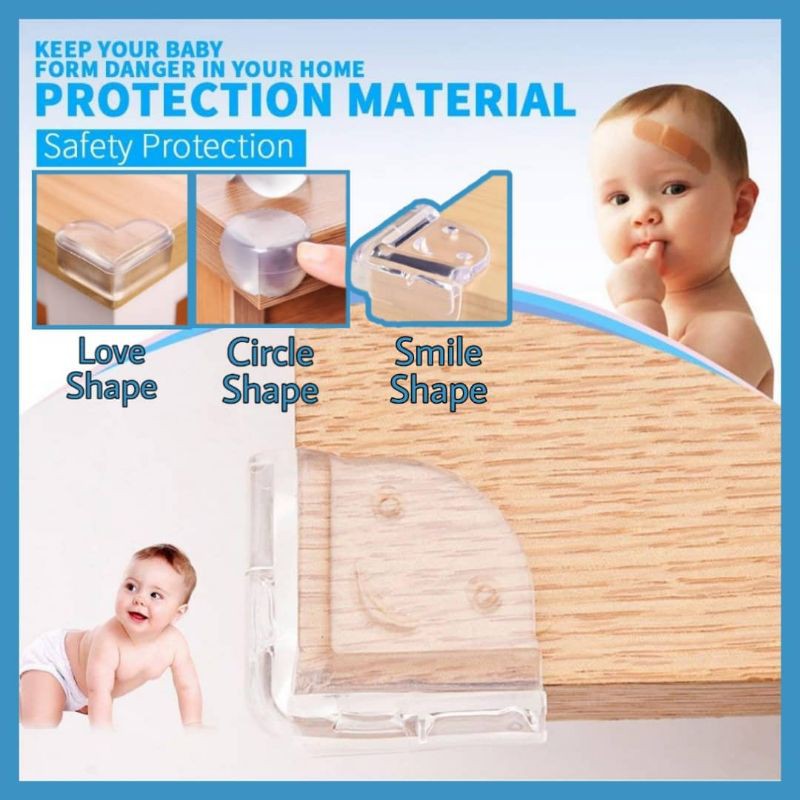 Children's anti-collision Angle transparent soft baby safe table