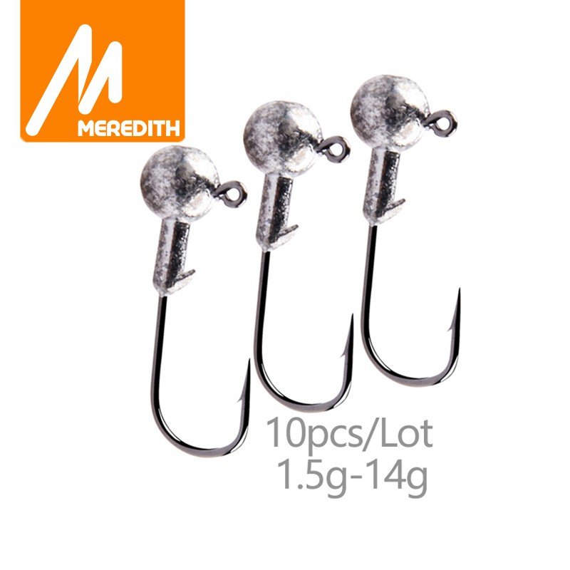 Fishing Hooks 10pcs Jig Head Fishing Hooks 1g 2g 7g Colored Jig