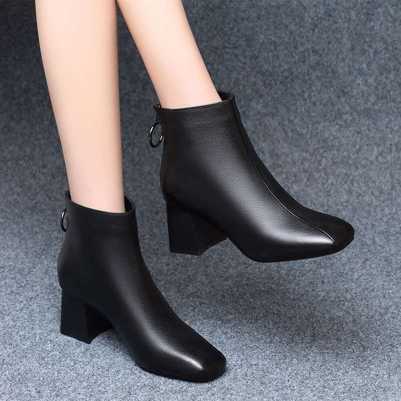 Women s shoes High heels 4 cm women s single thick heeled short