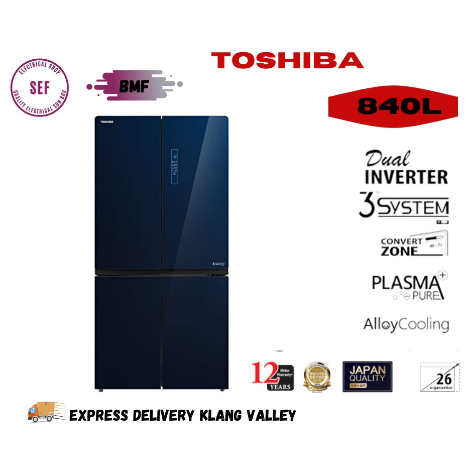 Toshiba 840l deals refrigerator