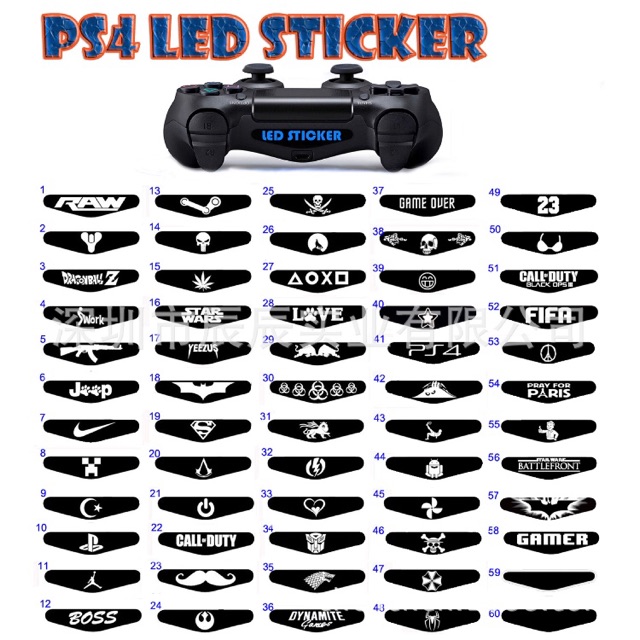 Ps4 controller deals led stickers