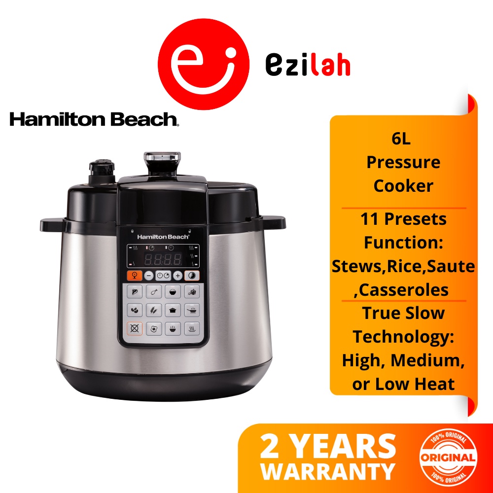 Hamilton Beach 6L Multi-Function Pressure Cooker (34502-SAU) 