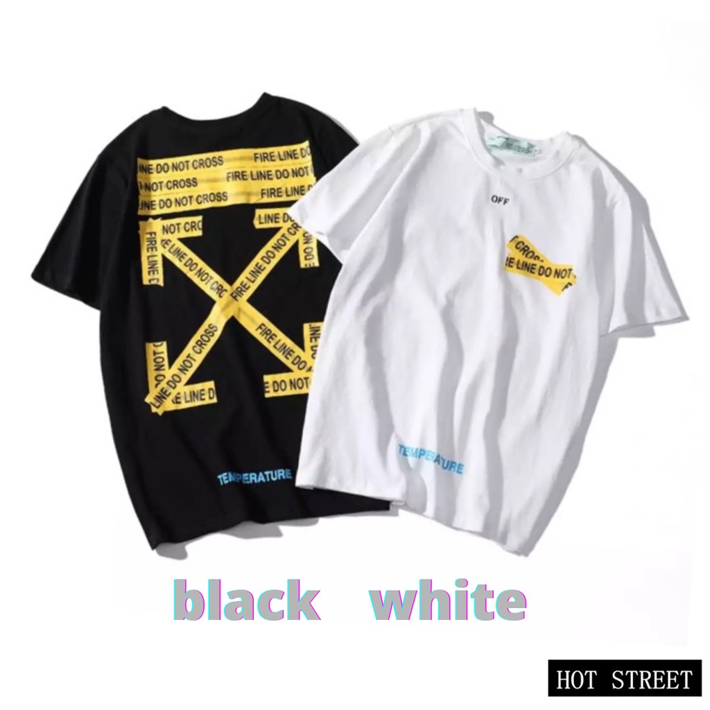 Off white cross line t clearance shirt