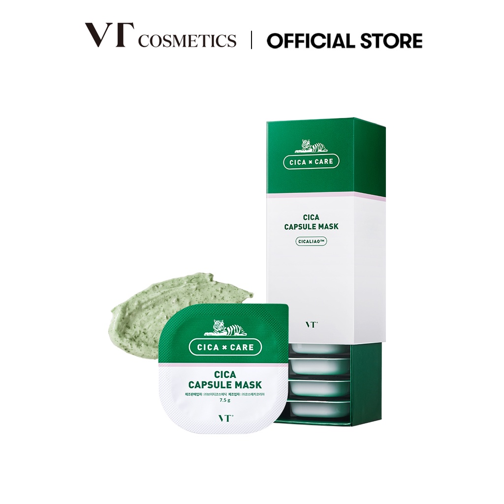 VTCOSMETICS] CICA Capsule Wash off Mask (7.5g*10ea) / Green tea