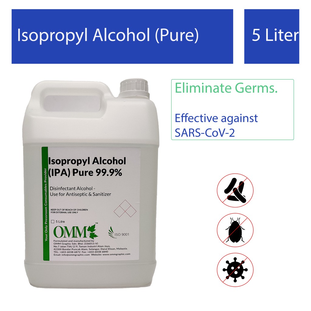 5L 99.9% Isopropyl Alcohol