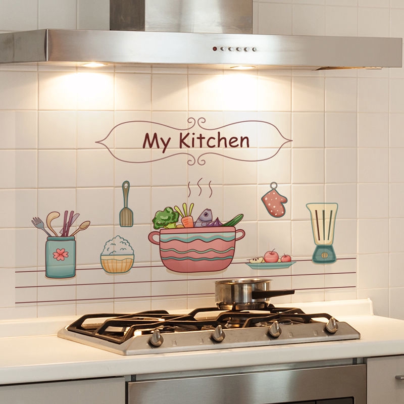 2017 New 3D DIY Vinyl Oil-proof Kitchen Wall Stickers Vegetable