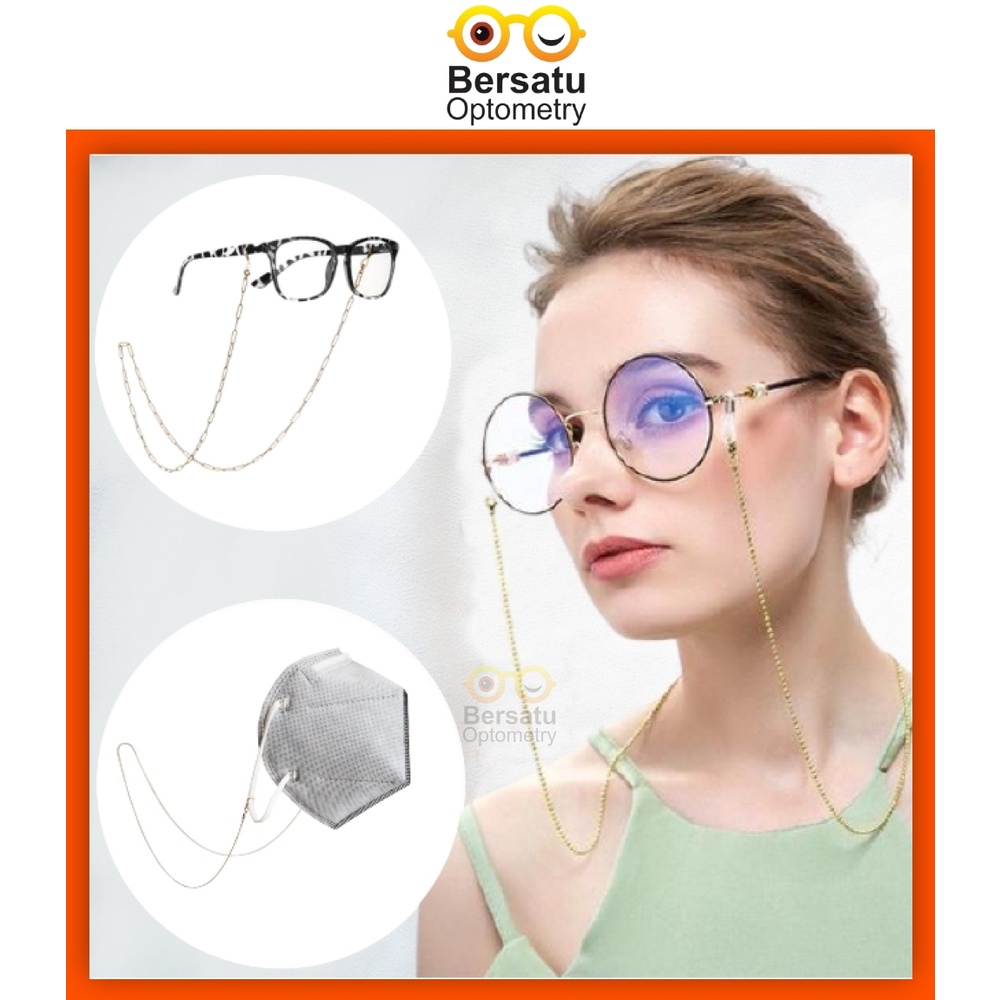 Glasses with cheap chain attached