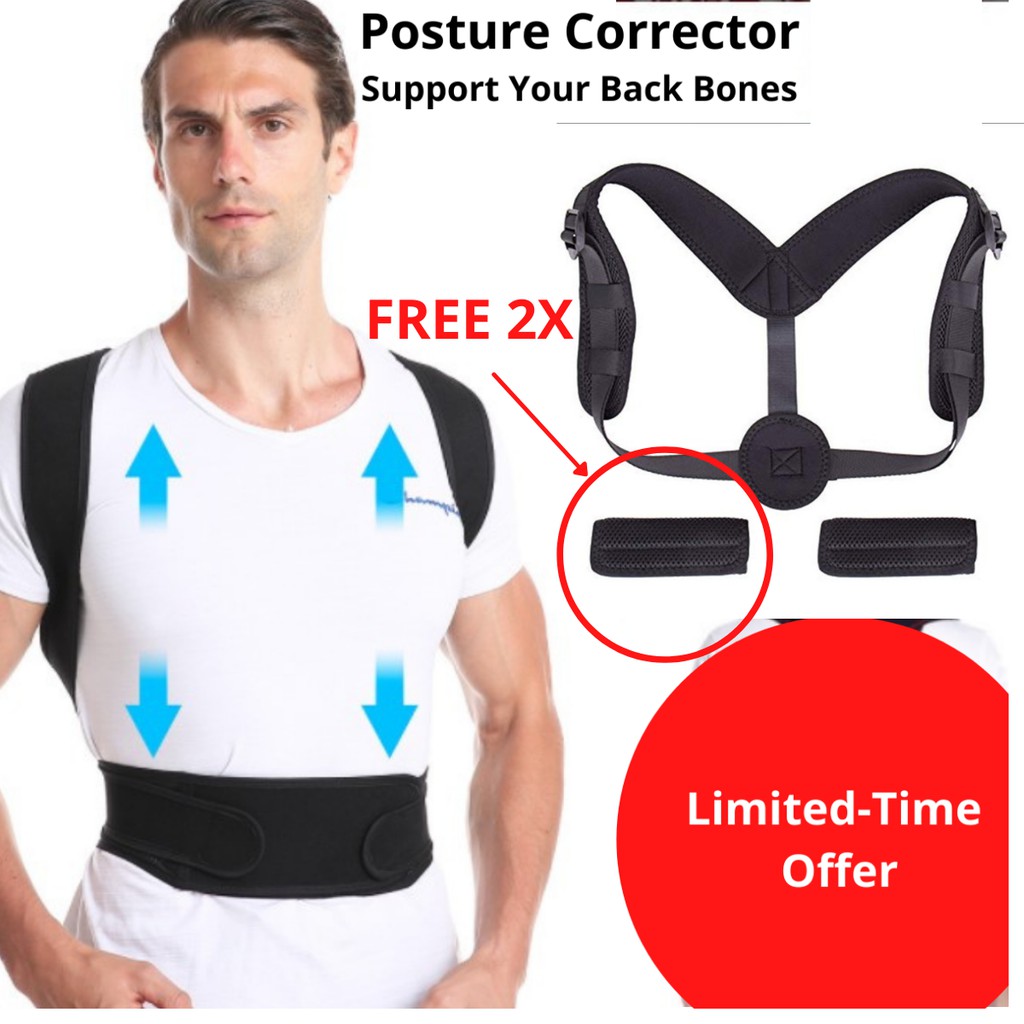 Back Brace Posture Corrector Body Shoulder Spine Lumbar Back Support Belt  Back Pain Relief Vest Sokongan Sakit Belakang