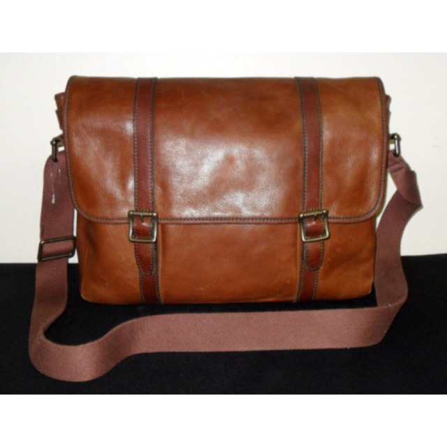 Fossil Leather Messenger Bag Shopee Malaysia