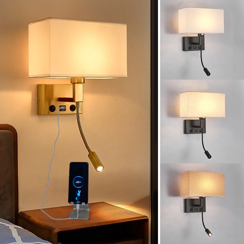 Hotel bedside hot sale wall lights