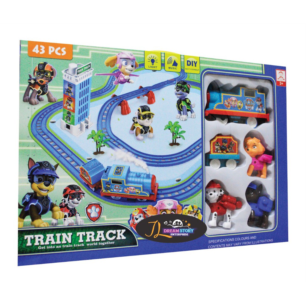 Paw patrol train track hot sale set