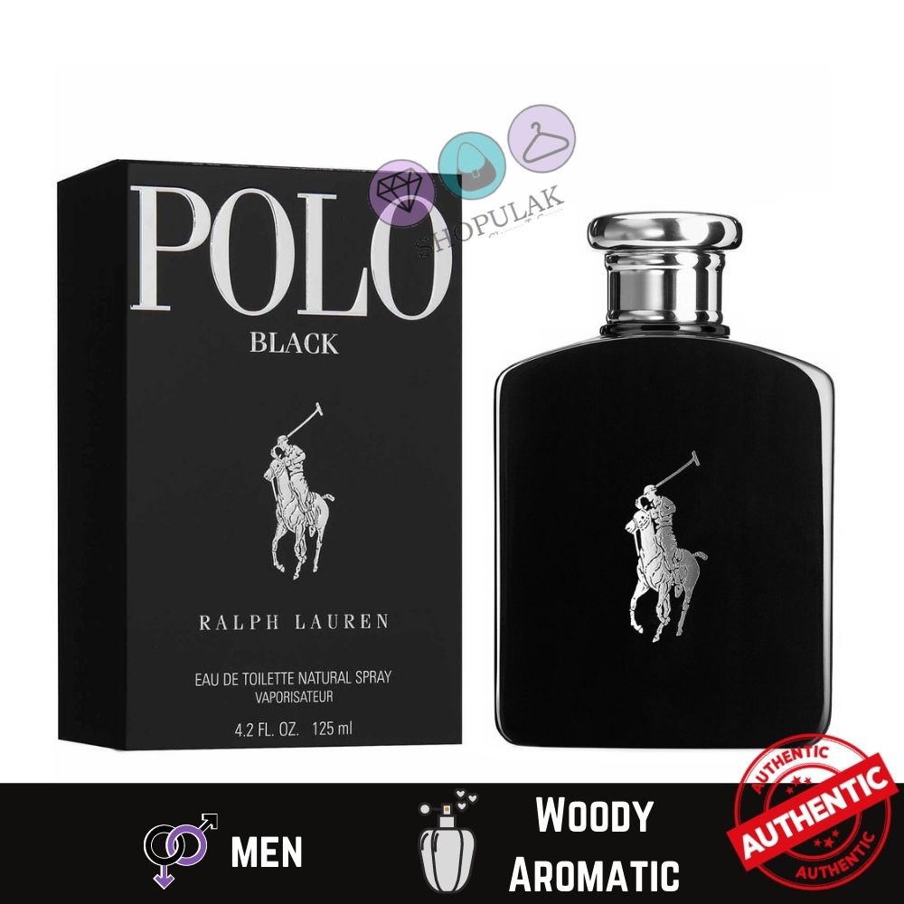 Ralph Lauren Polo Eau De Toilette Natural Spray, Black - 4.2 fl oz bottle