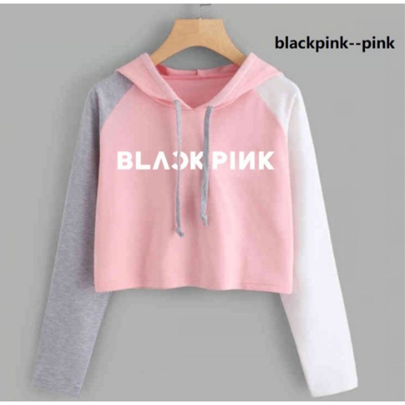 Blackpink crop store top hoodie