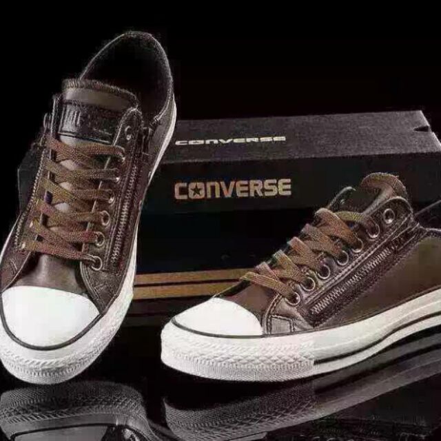 Converse zip leather sale