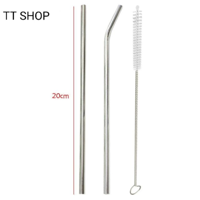 Stainless Steel Straws 3-Pc , Silver/3 Piece Set