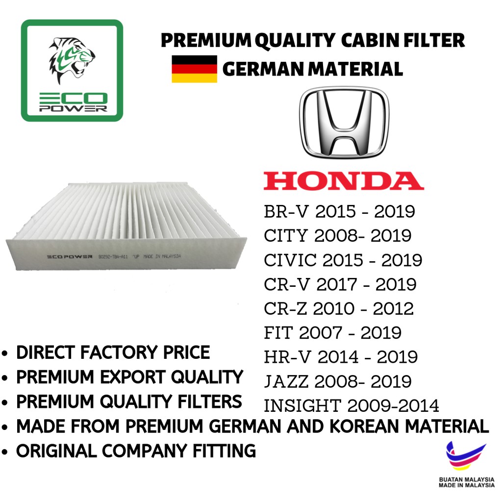 Honda civic 2014 cabin store air filter