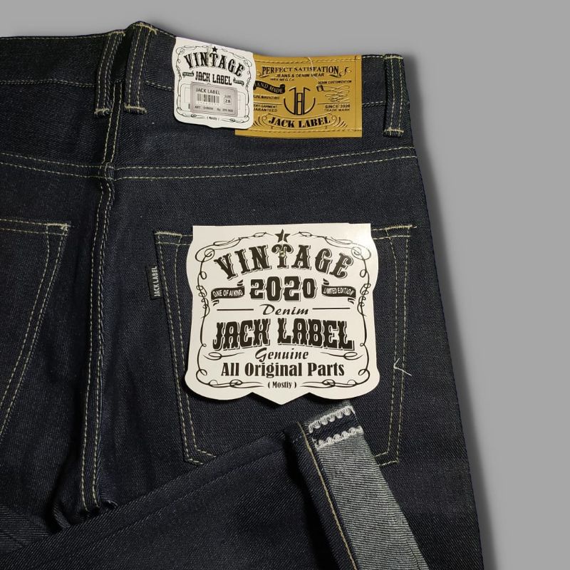 NON STOCK 15oz Raw Denim Selvedge Jeans Regular Fit Straight Rigid Version  