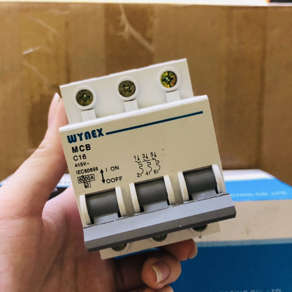 WYNEX MCB C16(415V~) 3 poles Miniature Circuit Breaker Sirim