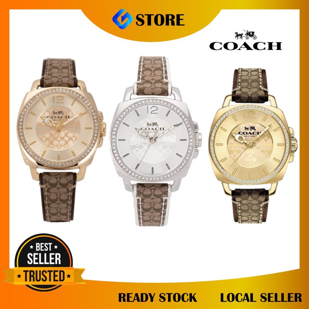 Coach Women's Boyfriend Signature Fabric Logo Watch 34mm 14502509