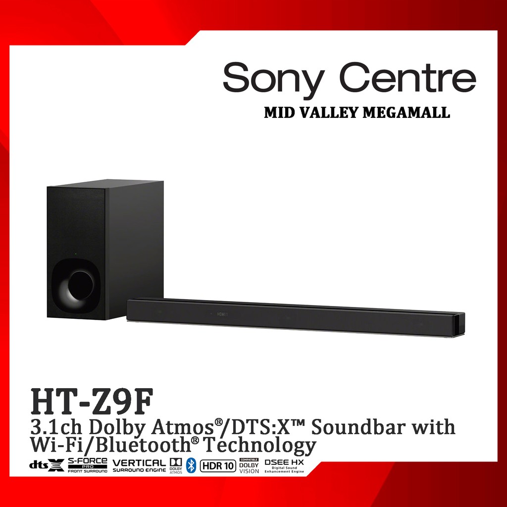 Sony 3.1 dolby store atmos soundbar htz9f