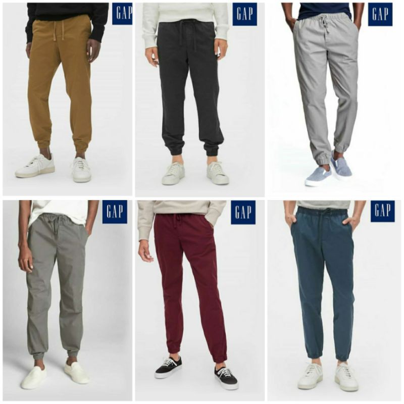 Slim twill best sale joggers with gapflex