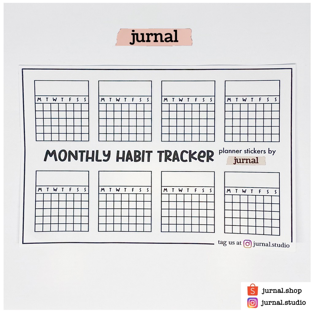 Stickers Habit Tracker (Box) - Beige