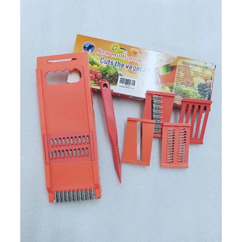 JAPAN] ECHO Vegetable Mandoline Slicer Stainless Steel Julienne Cutter  Shredder Masher with Buckle Design [4155]