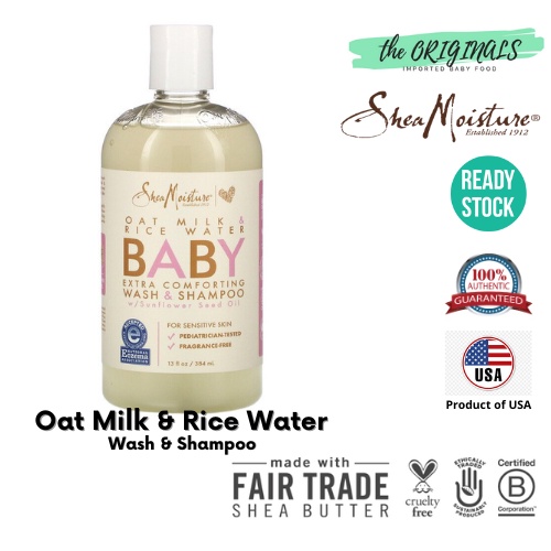 Oat milk & rice water best sale baby extra comforting wash & shampoo