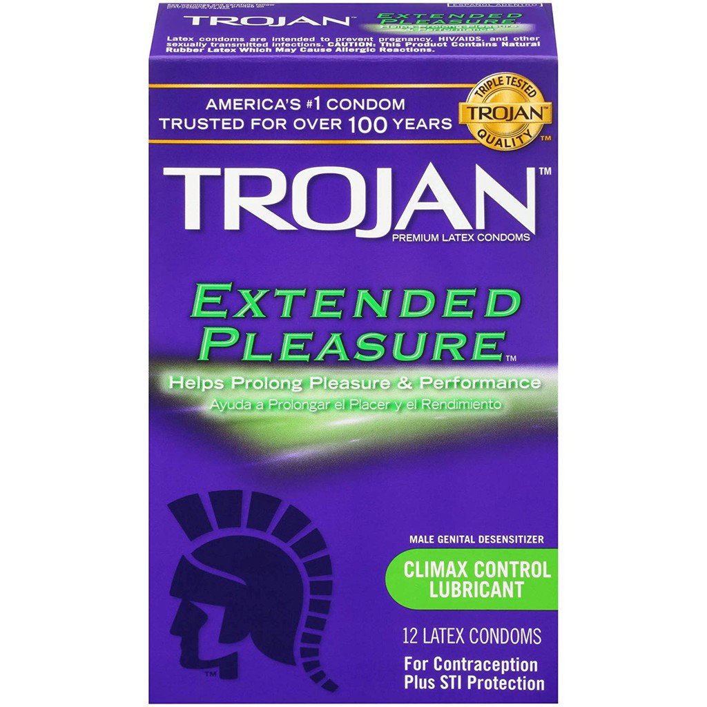 Trojan Extended Pleasure Lubricated Condoms 3 12 pcs Shopee