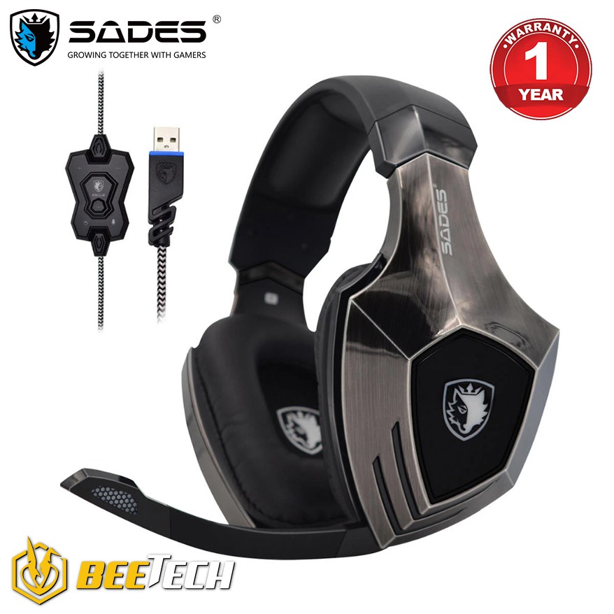 SADES A60 USB Wired 7.1 Surround Sound Super Bass Gaming Headset